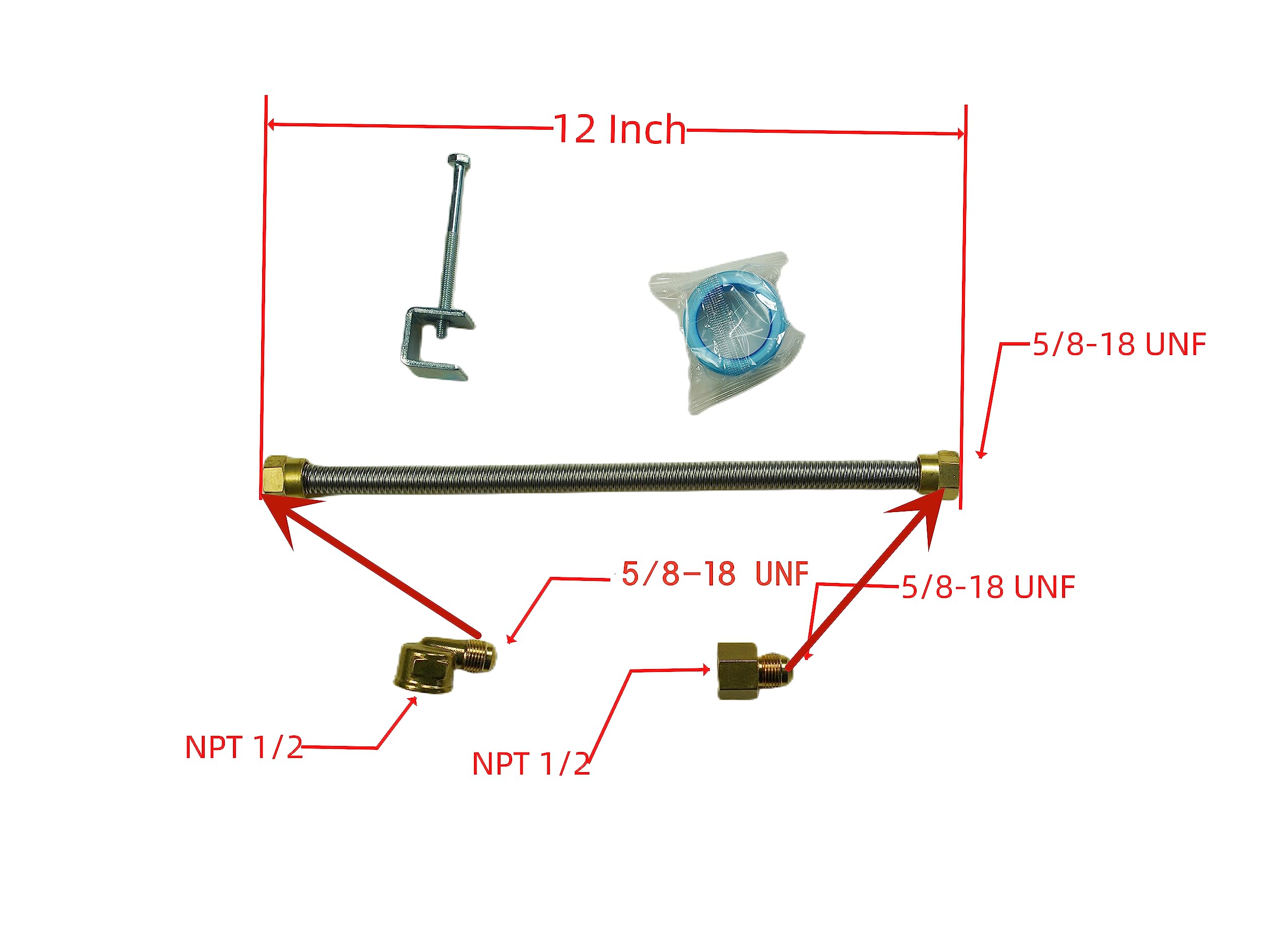 Americangaslos 18''-24'' Burner Pan For Gas Fireplace Gas Fireplace Burner Gas Fire Pits Gas Logs Propane Burner (18 Inch Two Pi